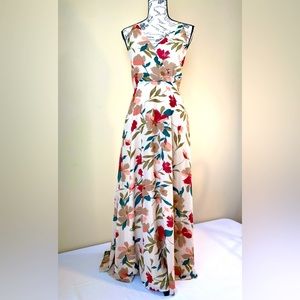 Preloved Lulu’s Beige Floral Dress Size L Org $89